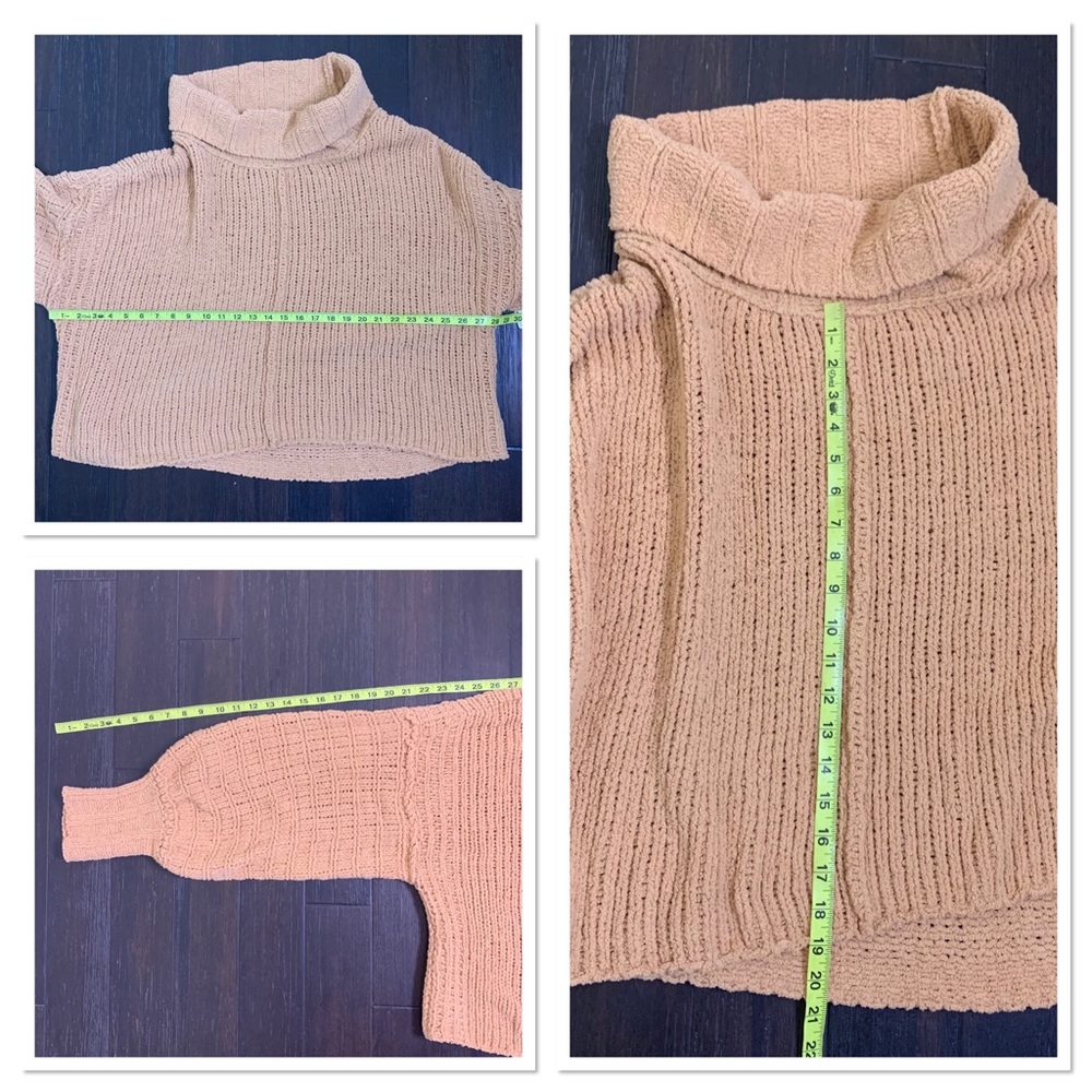 NWT Free People Be Yours Cowl Neck Camel Pullover - Picture 11 of 11